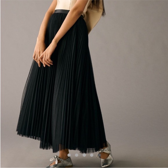 Hutch TULLE PLEATED SKIRT size S color BLACK Anthropologie brand - Picture 2 of 9